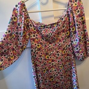 Pink floral dress, new with tags size small